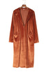Retro Velvet Long Sleeve Pocket Coat